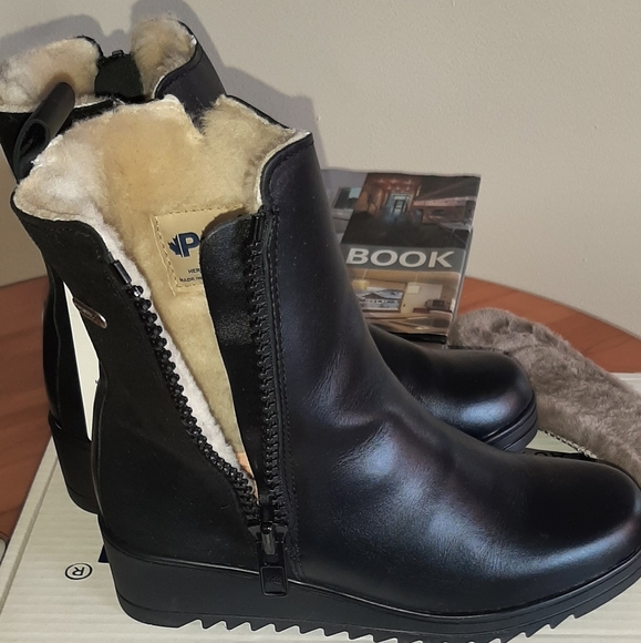 BRAND NEW PAJAR suede and leather winter boots shearling lining MADE IN CANADA - Picture 12 of 16